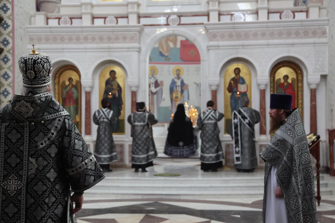 Литургия Преждеосвященных Даров в Софийском Соборе