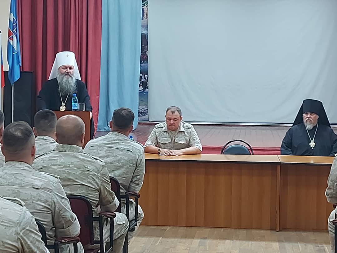 Визит митрополита Феодосия в воинскую часть ВКС РФ в Таджикистане